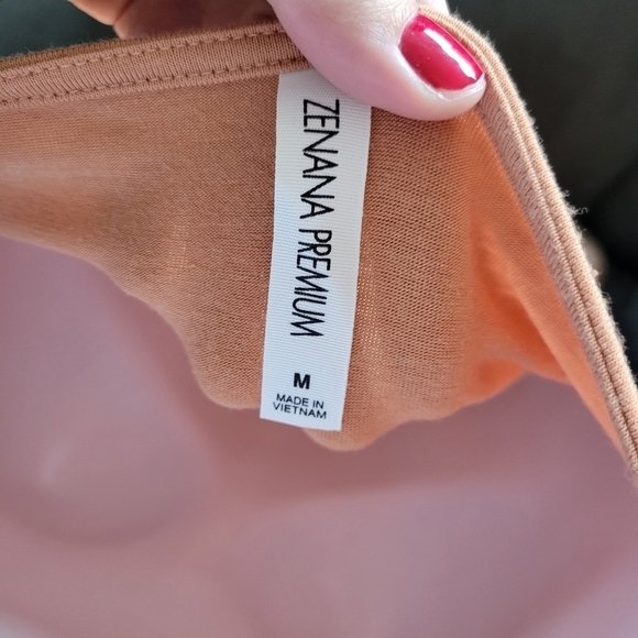 Zenana Premium Rust Orange Short Sleeve T-shirt Dress Rolled Sleeves Medium - Picture 6 of 7